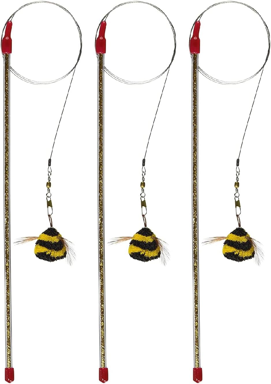 Go Cat Cat Catcher Da Bee Cat Toy 3 Pack Toy