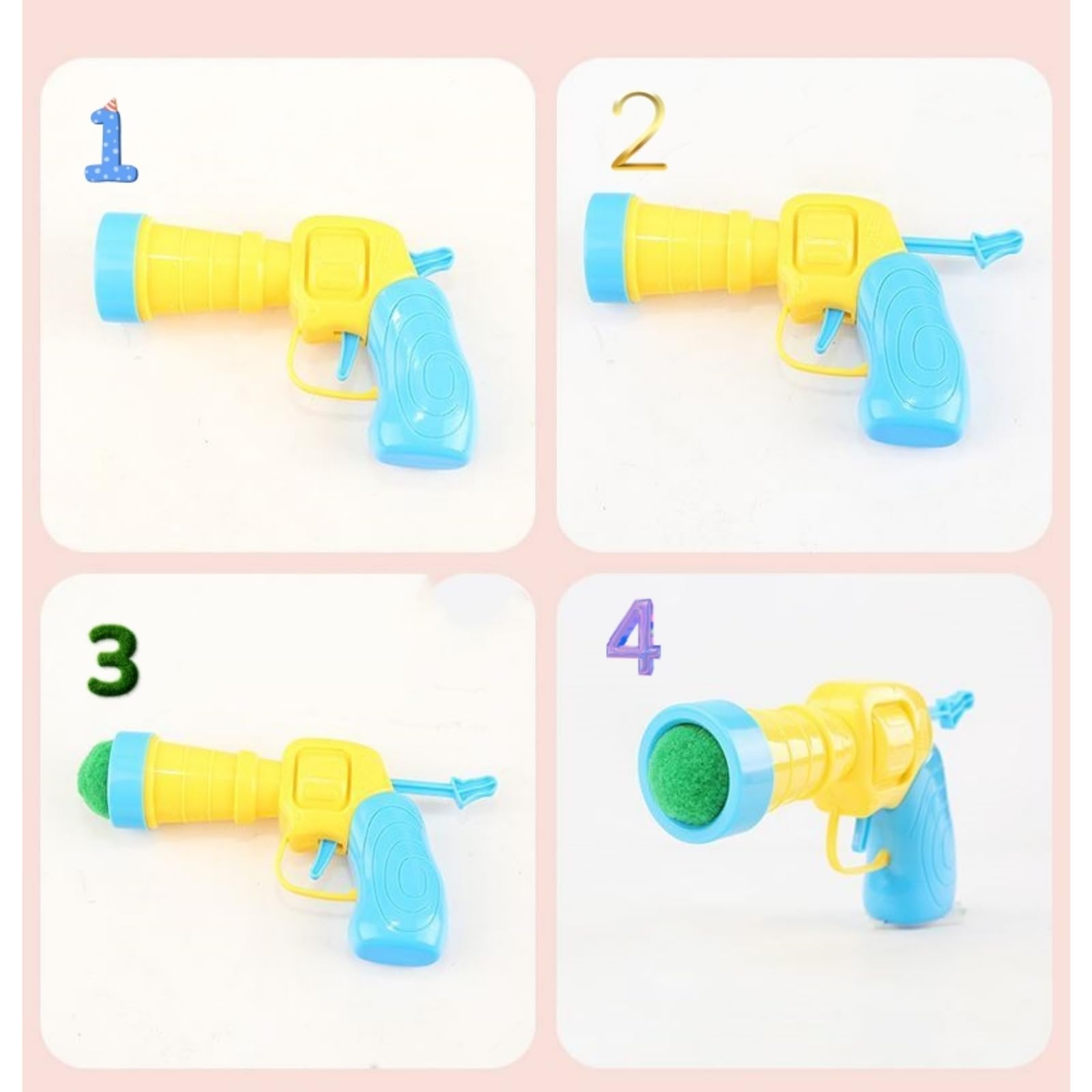 3MNSCD 100pcs Cat Toy Ball Launcher Set Fun Colorful Plush Self Set