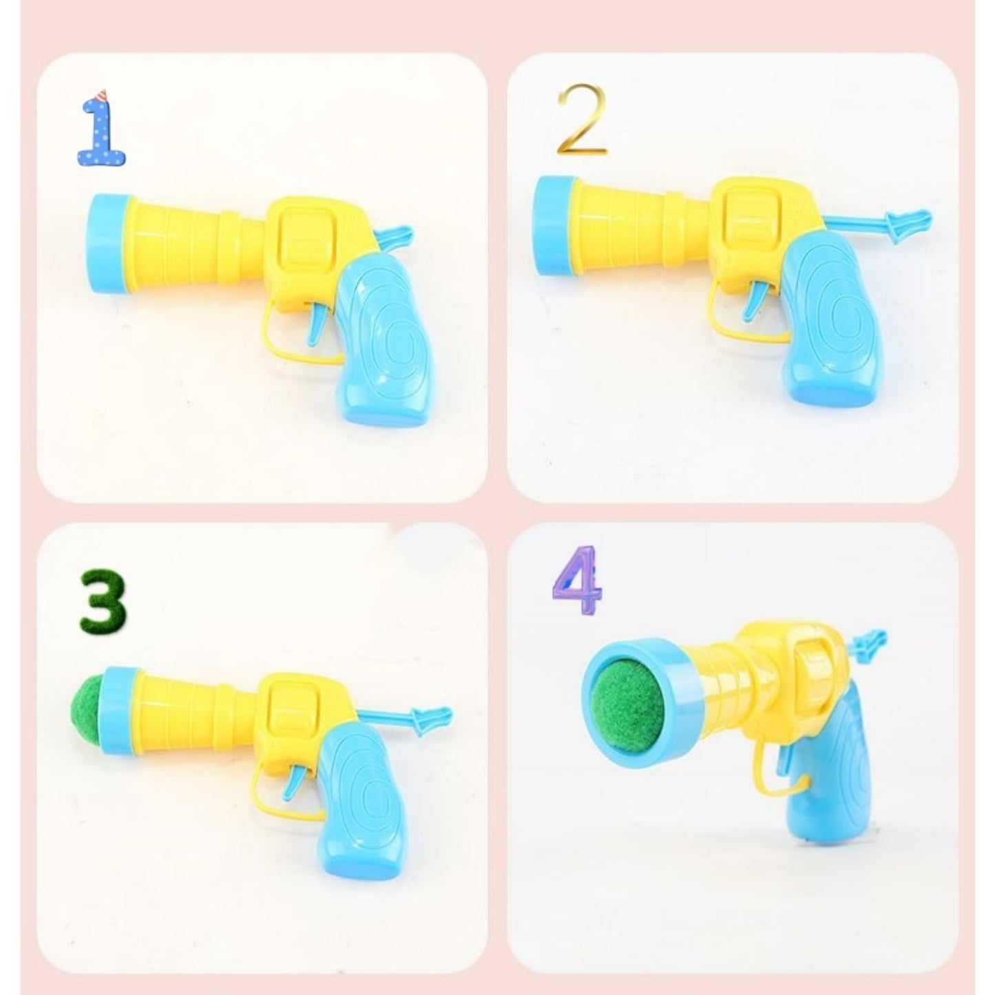3MNSCD 100pcs Cat Toy Ball Launcher Set Fun Colorful Plush Self Set