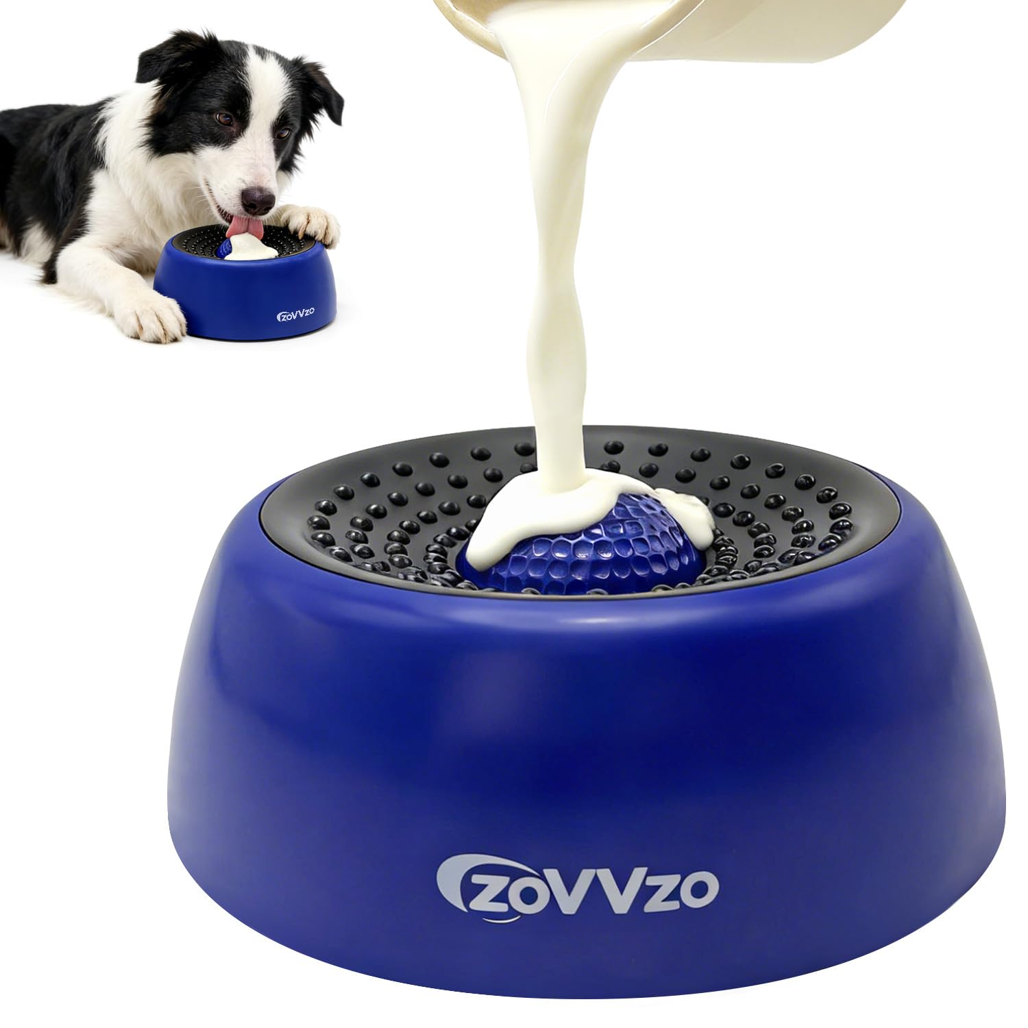 Rolling Ball Dog Lick Bowl, Slow Feeder Dog Bowls, Non-Slip Bowl