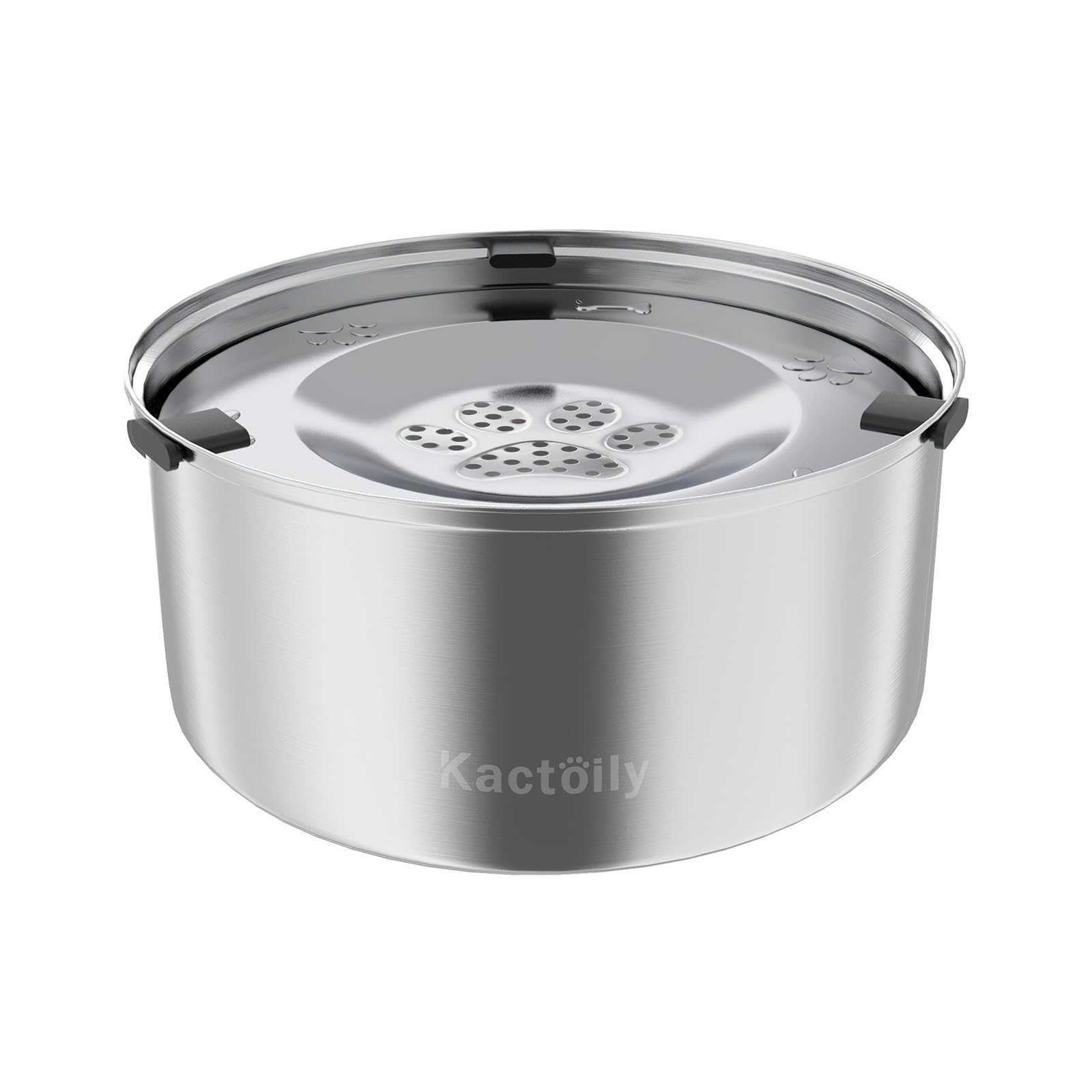 Kactoily Large Capacity Dog Water Bowl Stainless Steel No Spill Bowl