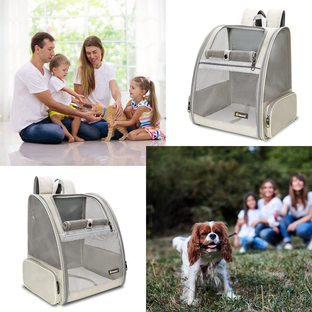 Texsens Pet Backpack Carrier for Small Cats Dogs, Ventilated Carrier