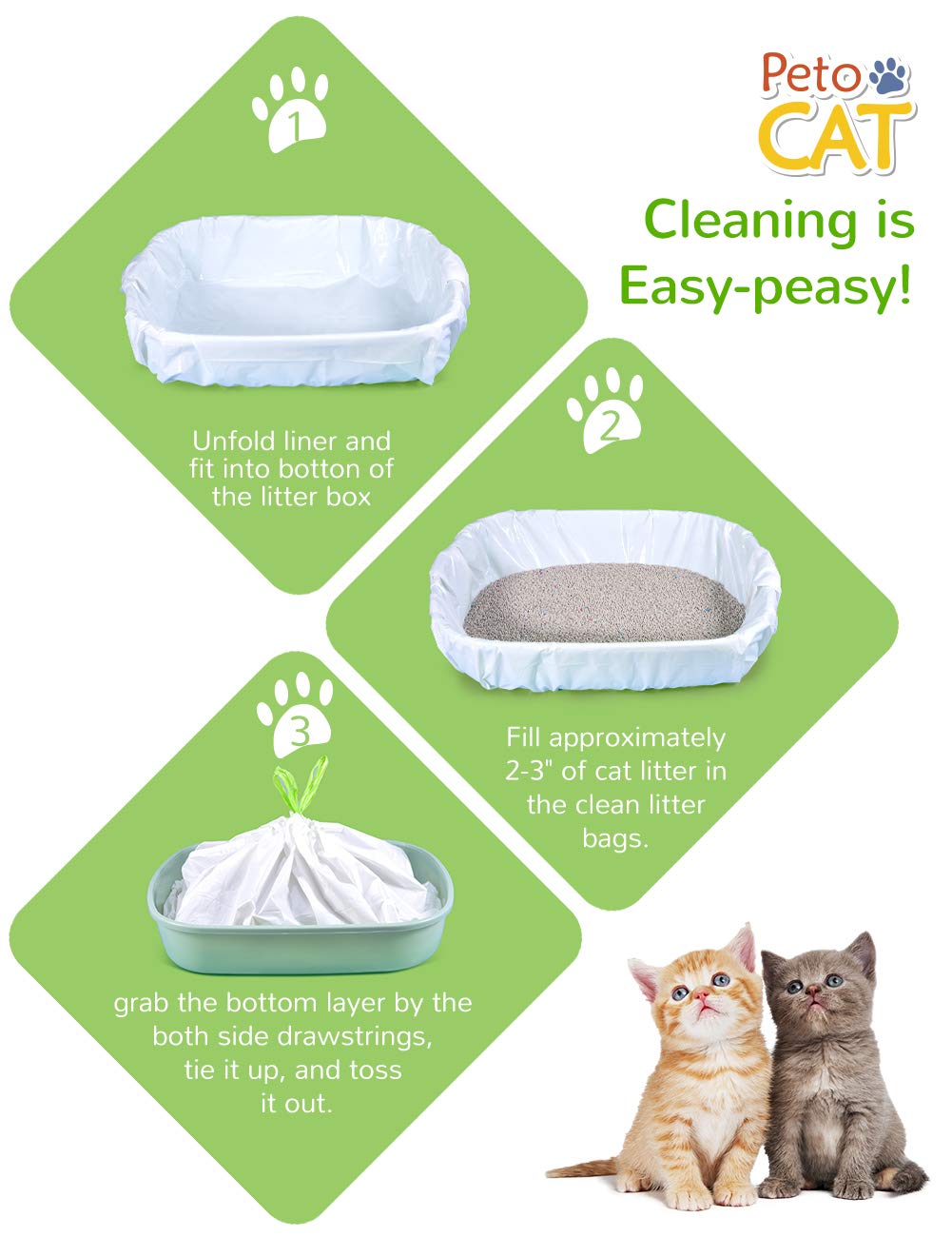 Litter Box Liners, 28 Count Giant Jumbo Cat Litter Pan liners Box