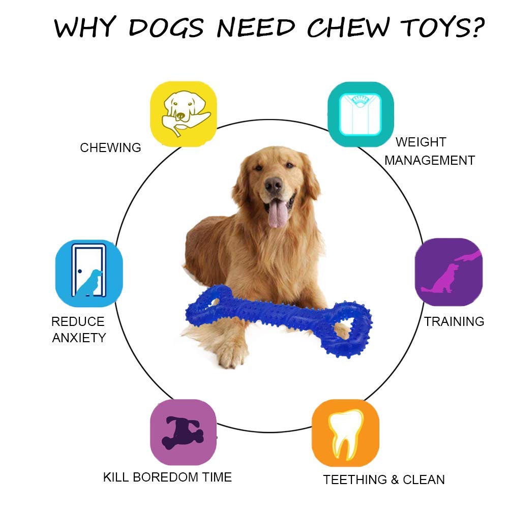 LECHONG Durable Dog Chew Toys Bone Shape Extra Large Dog Toys