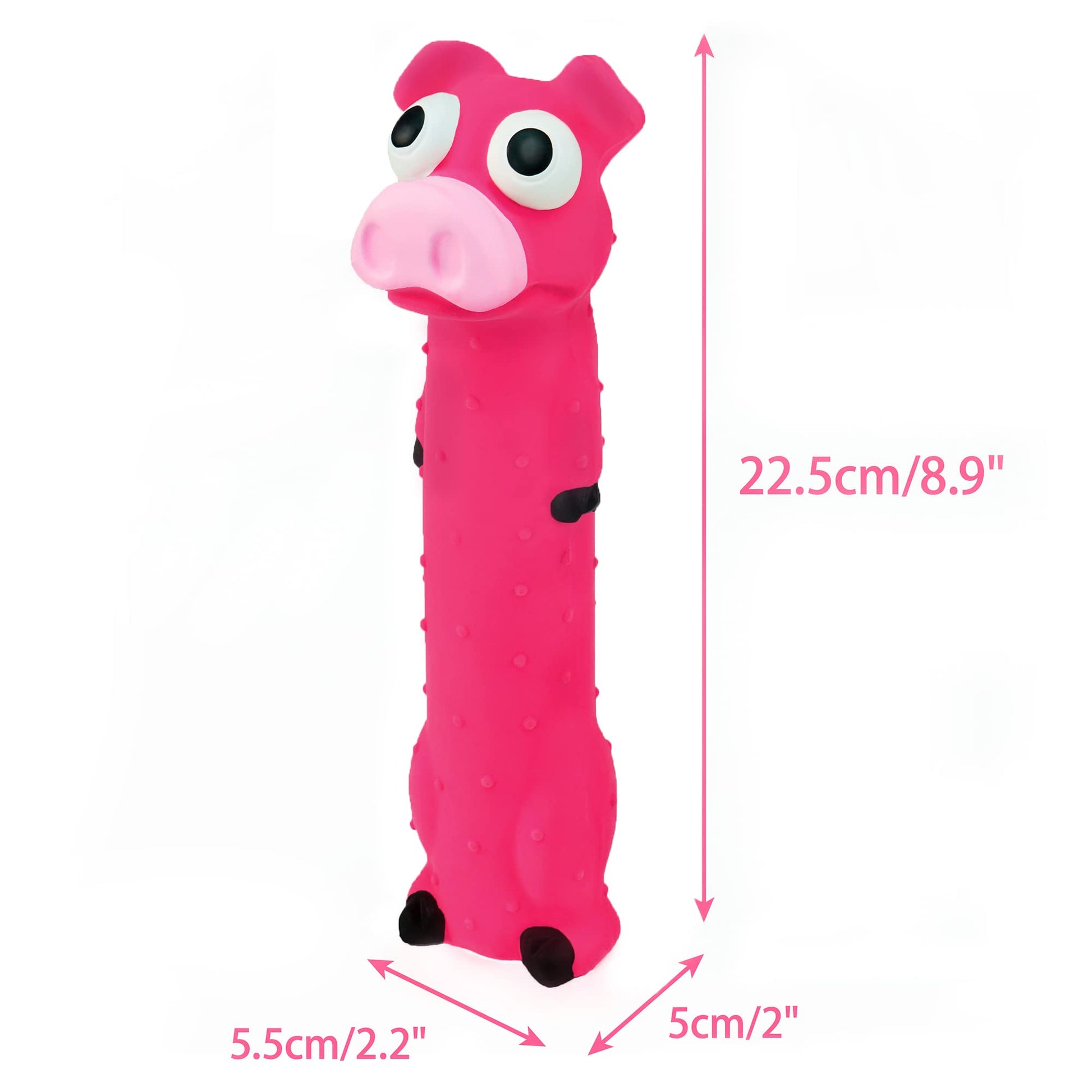 CHIWAVA 3 Pack 9" Squeaky Latex Dog Toys Standing Stick Animal Toys