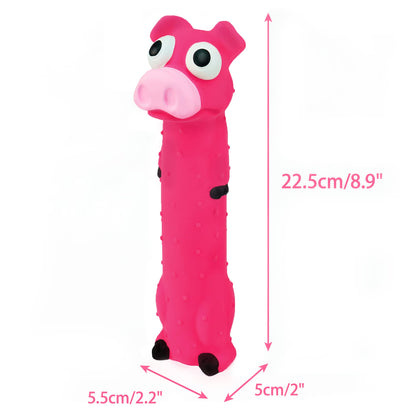 CHIWAVA 3 Pack 9" Squeaky Latex Dog Toys Standing Stick Animal Toys