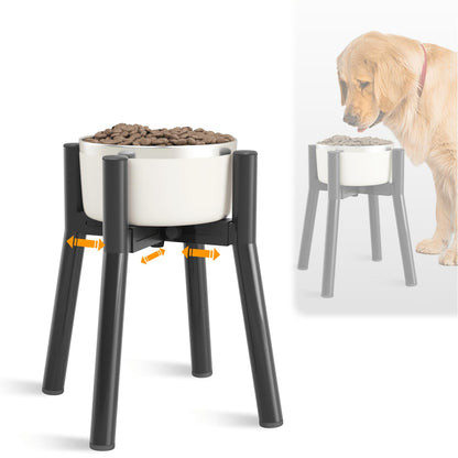 Adjustable Raised Dog Bowl Stand for 7-10.6" Diameter Food Water Bowl
