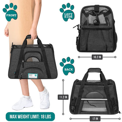 PetAmi Airline Approved Soft-Sided Dog and CAT Travel Carrier