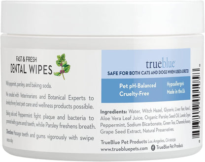 TrueBlue Parsley Peppermint Fast and Fresh Dog Dental Wipes