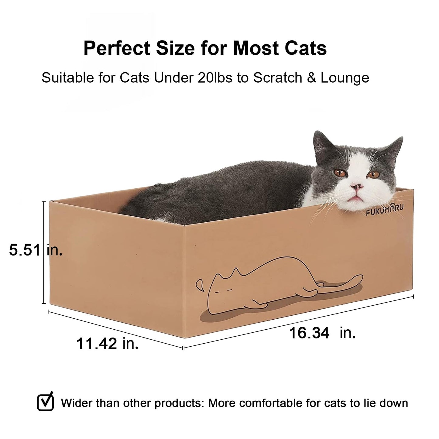 FUKUMARU 5 PCS Cat Scratching Boards, Width Ex-Large Cat Scratcher