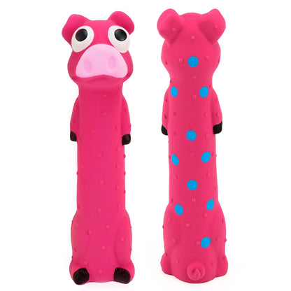 CHIWAVA 3 Pack 9" Squeaky Latex Dog Toys Standing Stick Animal Toys