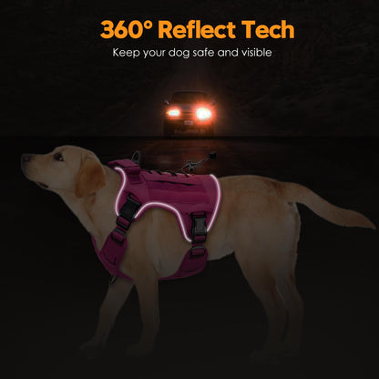 Bruvoalon Heavy-Duty Tactical Dog Harness for Large Dogs, No Harness