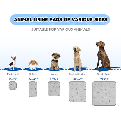 Sunheir Washable Pee Pads for Dogs Extra Large 36" x 72" 2-Pack Crate