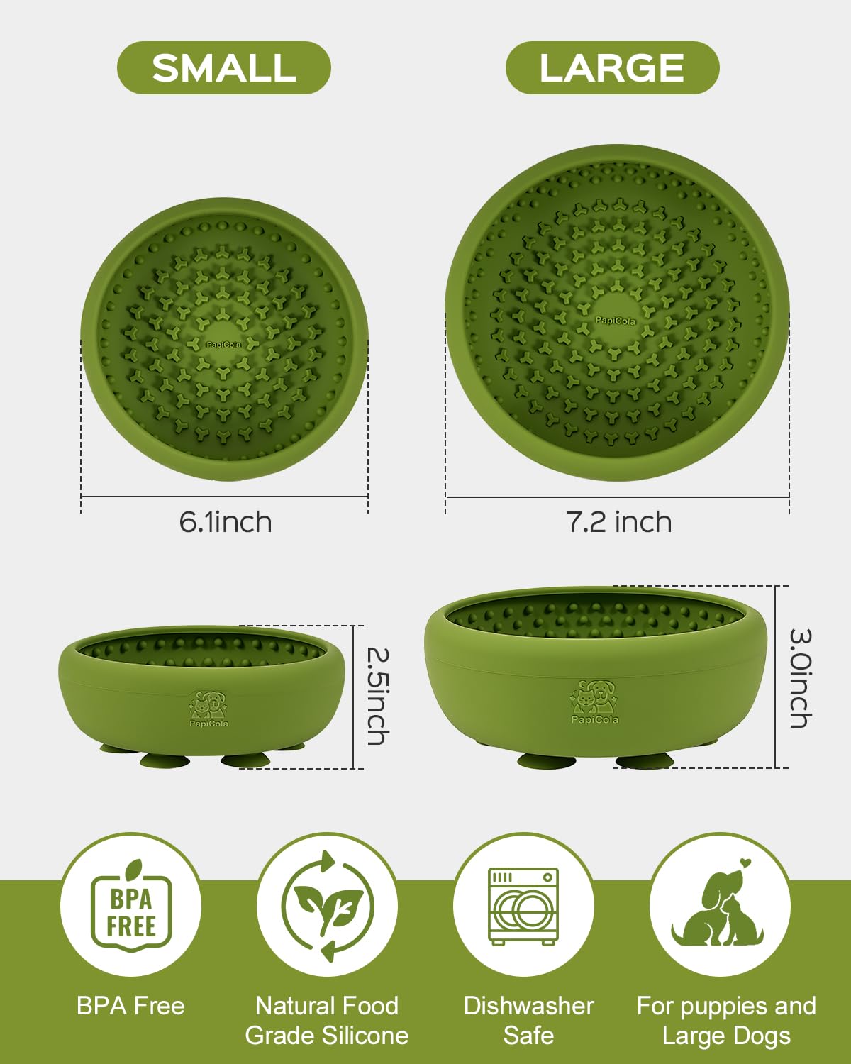 Dog Lick Bowl for Dogs, Lick Mat, Slow Feeder Lick Bowl with Mat