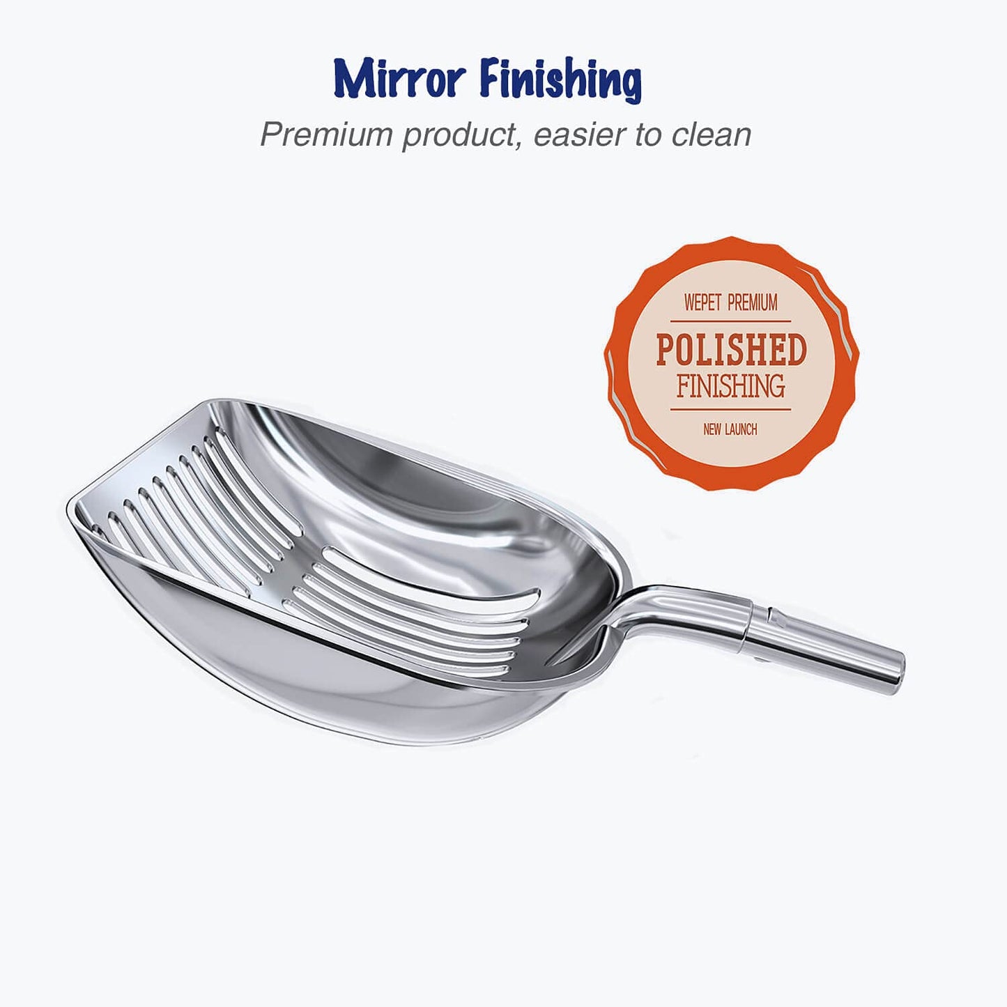 WePet Cat Litter Scoop, Aluminum Alloy Sifter, Kitty Metal Scooper Box