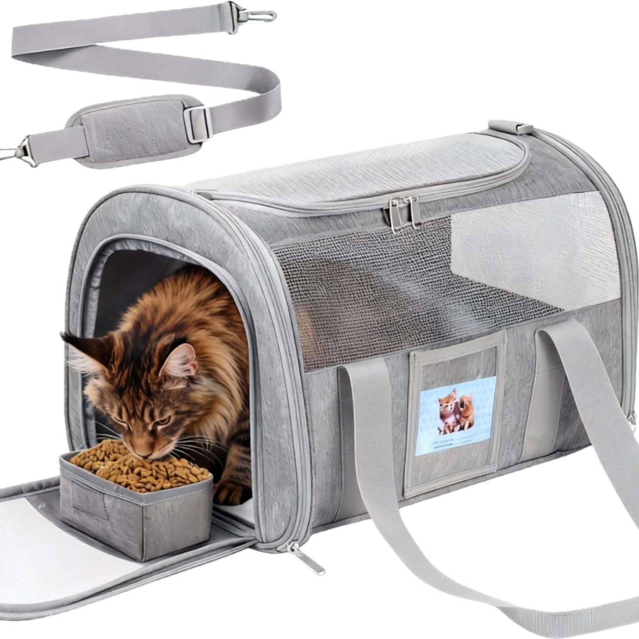 Soft Cat Carrier for Pets Up to Cat Pet Travel Bag with Padded Bag