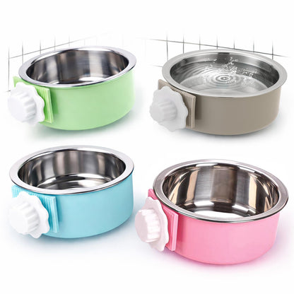 Mechpia 4 Pieces Crate Dog Bowl, Removable Stainless Steel Pet Crate