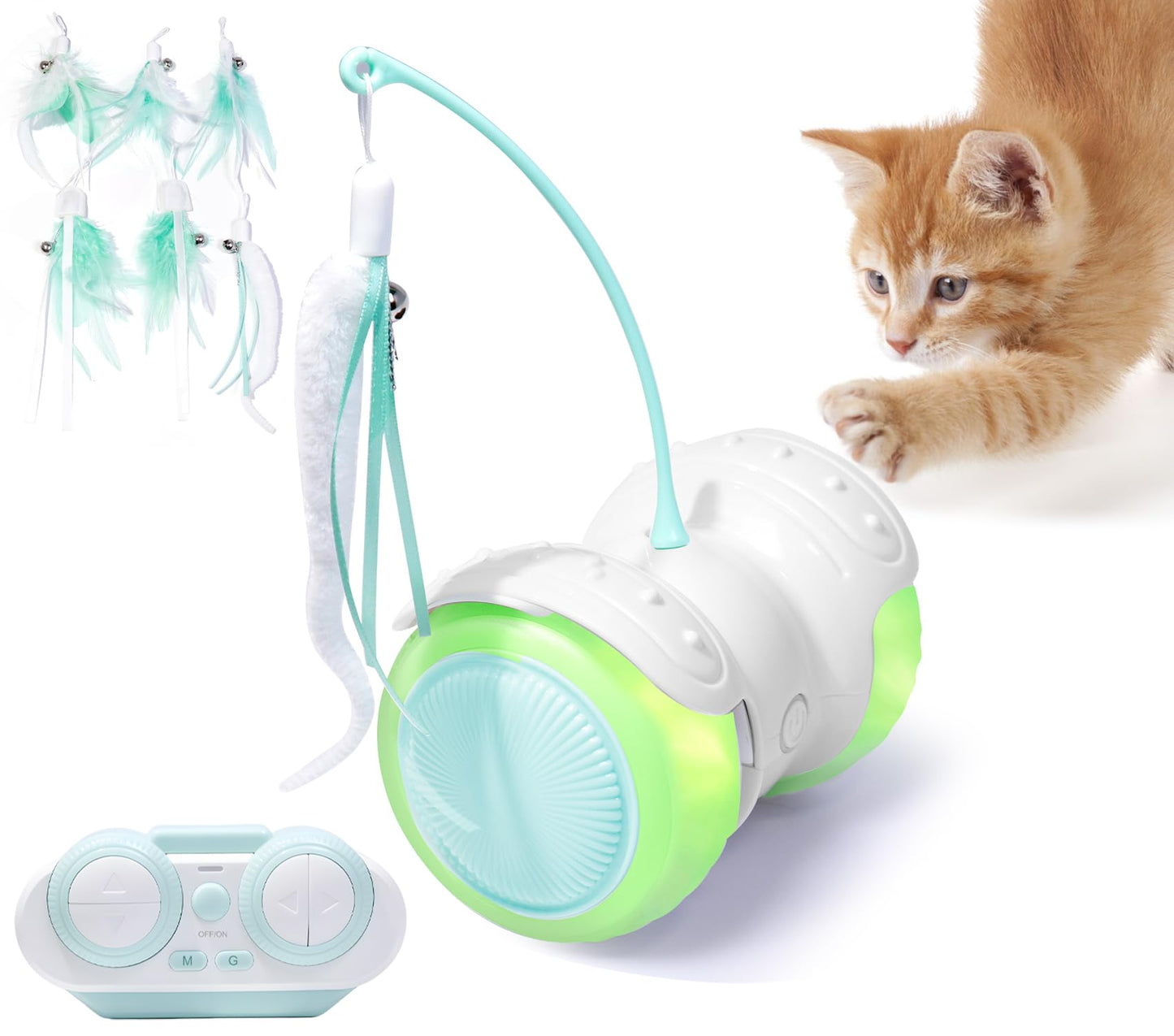 ZeLing HTL Remote Control Cat Toy with Auto Mode Interactive Cat Toy