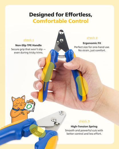 [PETHROOM] Cat Nail Clipper Trimmer for Indoor Cats with Clipper