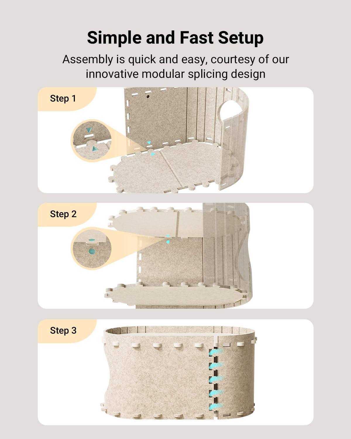 DownyPaws Cat House for Indoor Cats, Cat Bed Cave for Multiple Bed