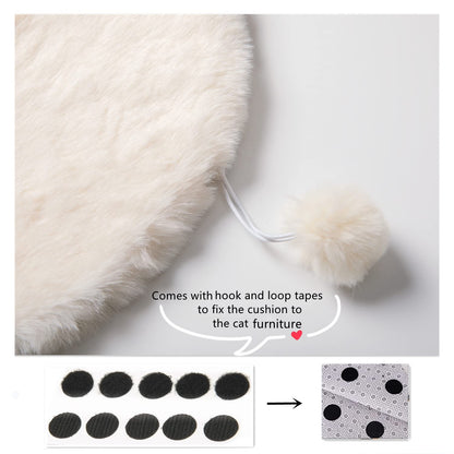 SHENGOCASE Pet Bed Cushion Pad, Square Faux Rabbit Fur, 2-Pack, Bed