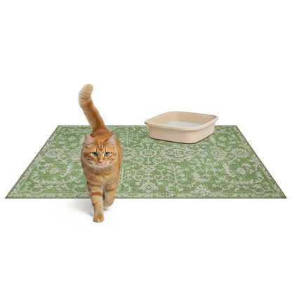 Lovewag Pets Cat Litter Box Mats 2 Pack Large Machine Washable, Box