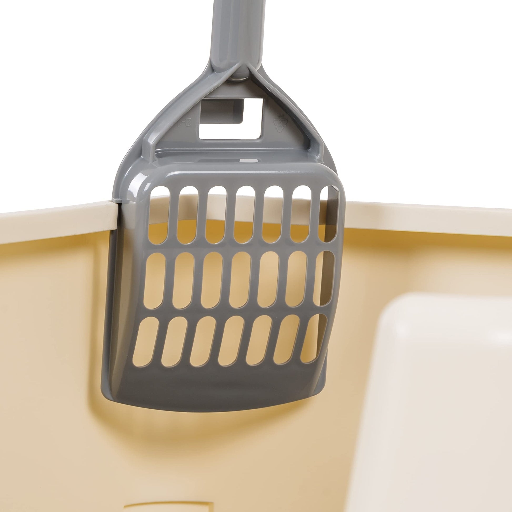 Amazon Basics Large Cat Litter Box with High Sides, Open Top for Box