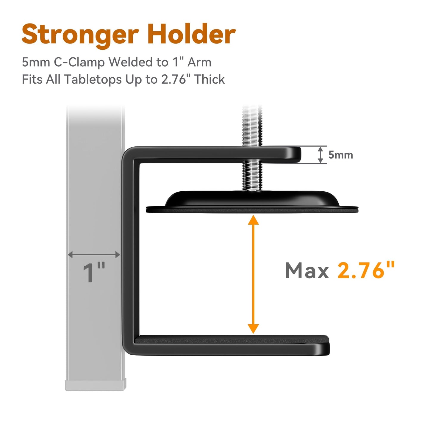 Dog Grooming Arm for Table, L Size, Adjustable 42" Height 31"-43"