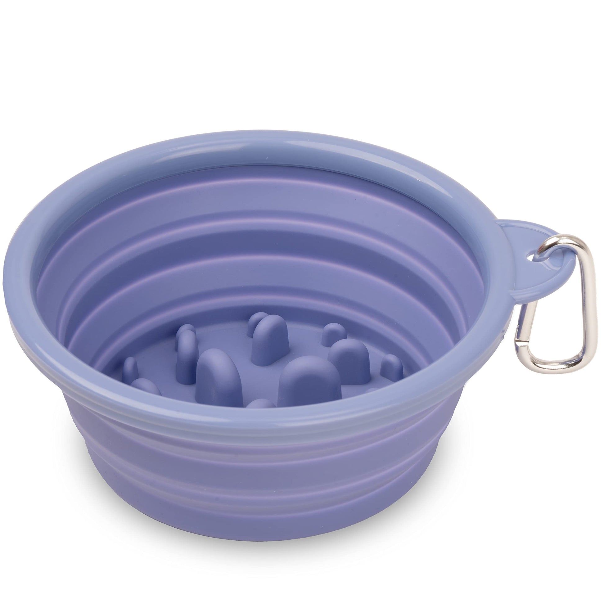 Bonza by Leash Boss Collapsible Dog Slow Feeder Bowl, Portable Bowl
