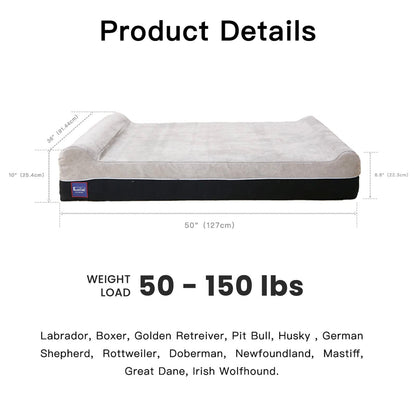 Laifug Orthopedic Memory Foam Extra Large Dog Bed Pillow( x36"x10" Bed
