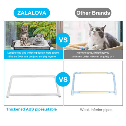 Cat Window Perch, Cordless Foldable Hammock Bed for Large Cat Bed