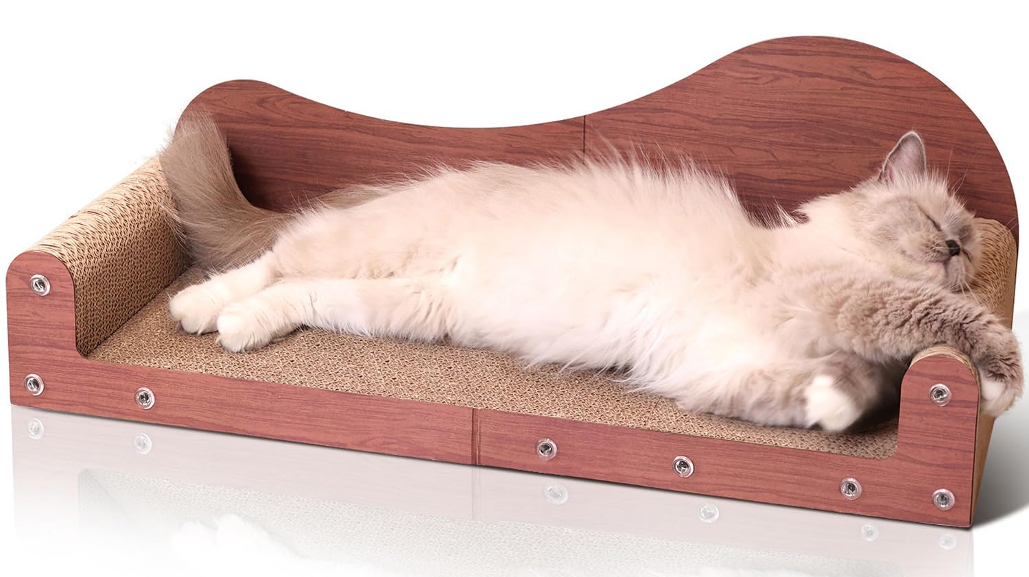ComSaf 26.4" Large Cat Scratcher Bed, Cat Scratching Board, Bed