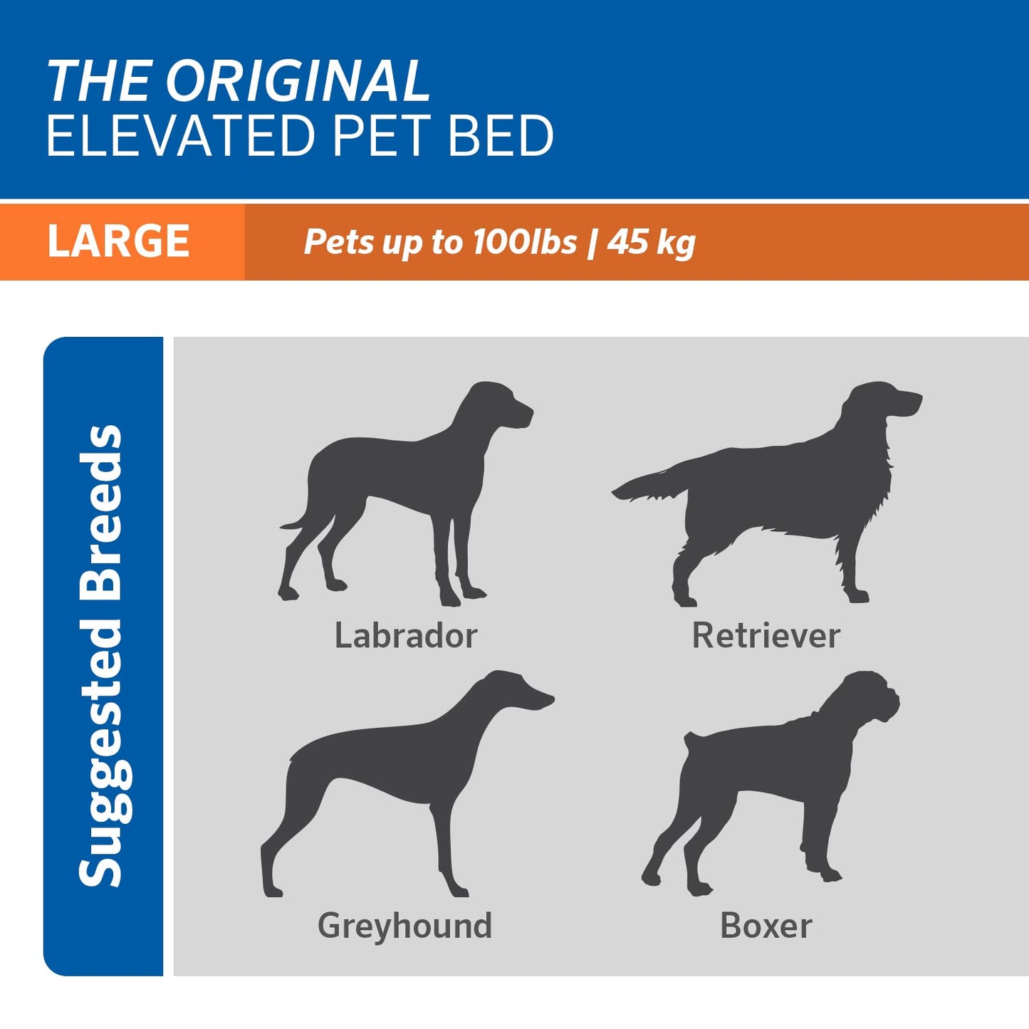 Gale Pacific Coolaroo The Original Cooling Elevated Dog Bed, Bed