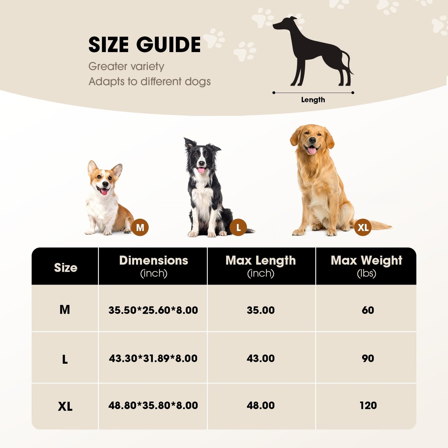 Elevated Dog Bed, Raised Outdoor Dog Bed for Medium Sized Bed