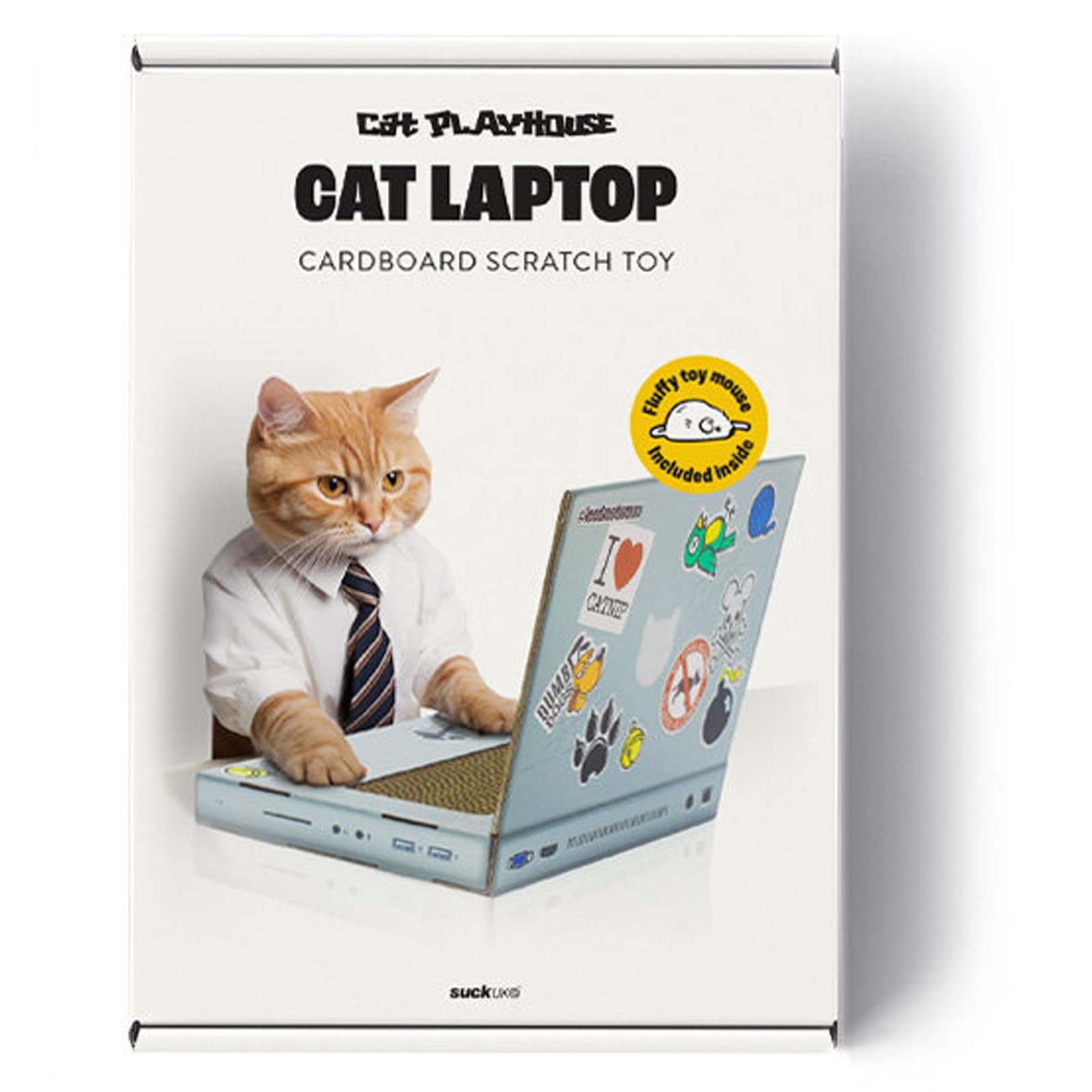 Suck UK Cat Laptop- Cat Scratching Board Cardboard Scratchers- Mat