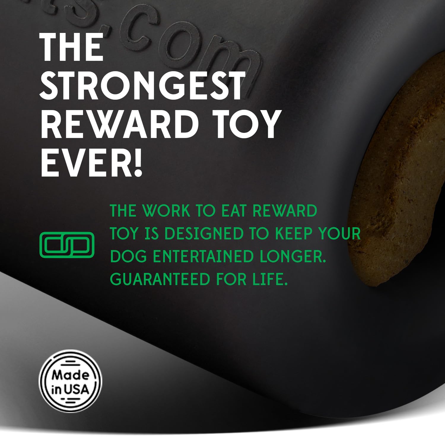 Goughnuts Work to Eat Dog Treat Toy Virtually Indestructible Feeder