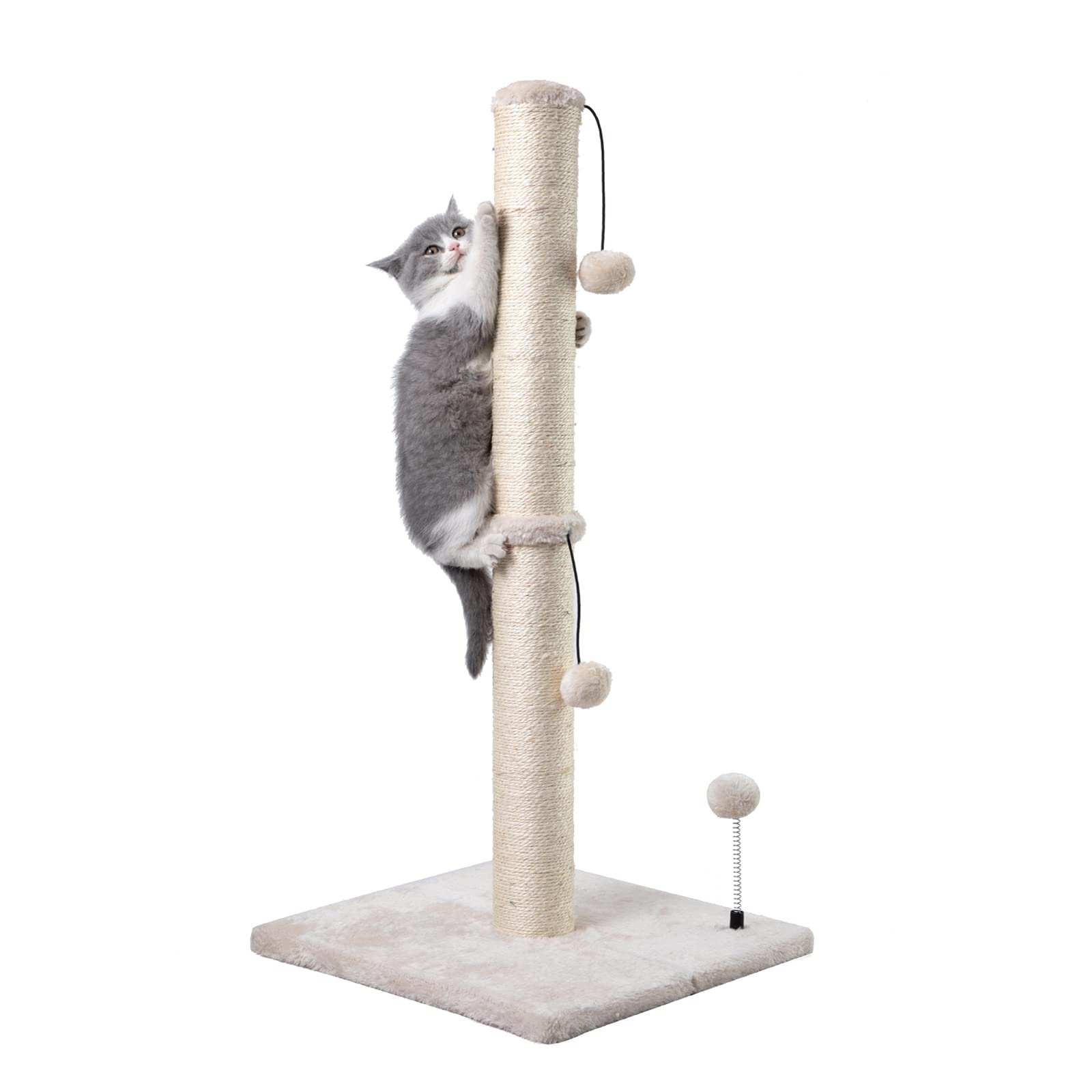 MECOOL 34” Tall Cat Scratching Post Basics Kitten Scratcher Trees