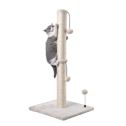 MECOOL 34” Tall Cat Scratching Post Basics Kitten Scratcher Trees
