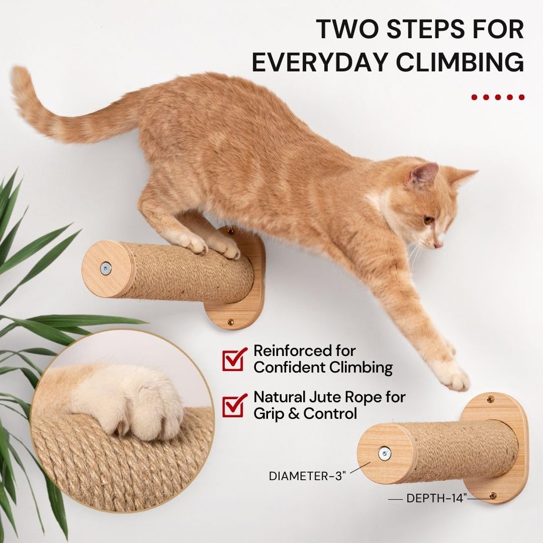 7 Ruby Road Alto Cat Wall Hammock Set Wall Mounted Cat Shelves Cushion