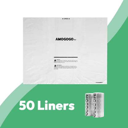 AMOGOGOPET Waste Bags, Compatible with Litter Robot 4/5/3, 50 Pack Box