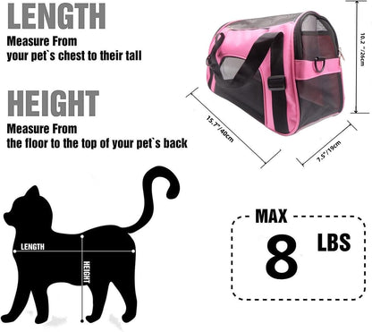 ZaneSun Cat Carrier,Soft-Sided Pet Travel Carrier for Cats,Dogs Bag