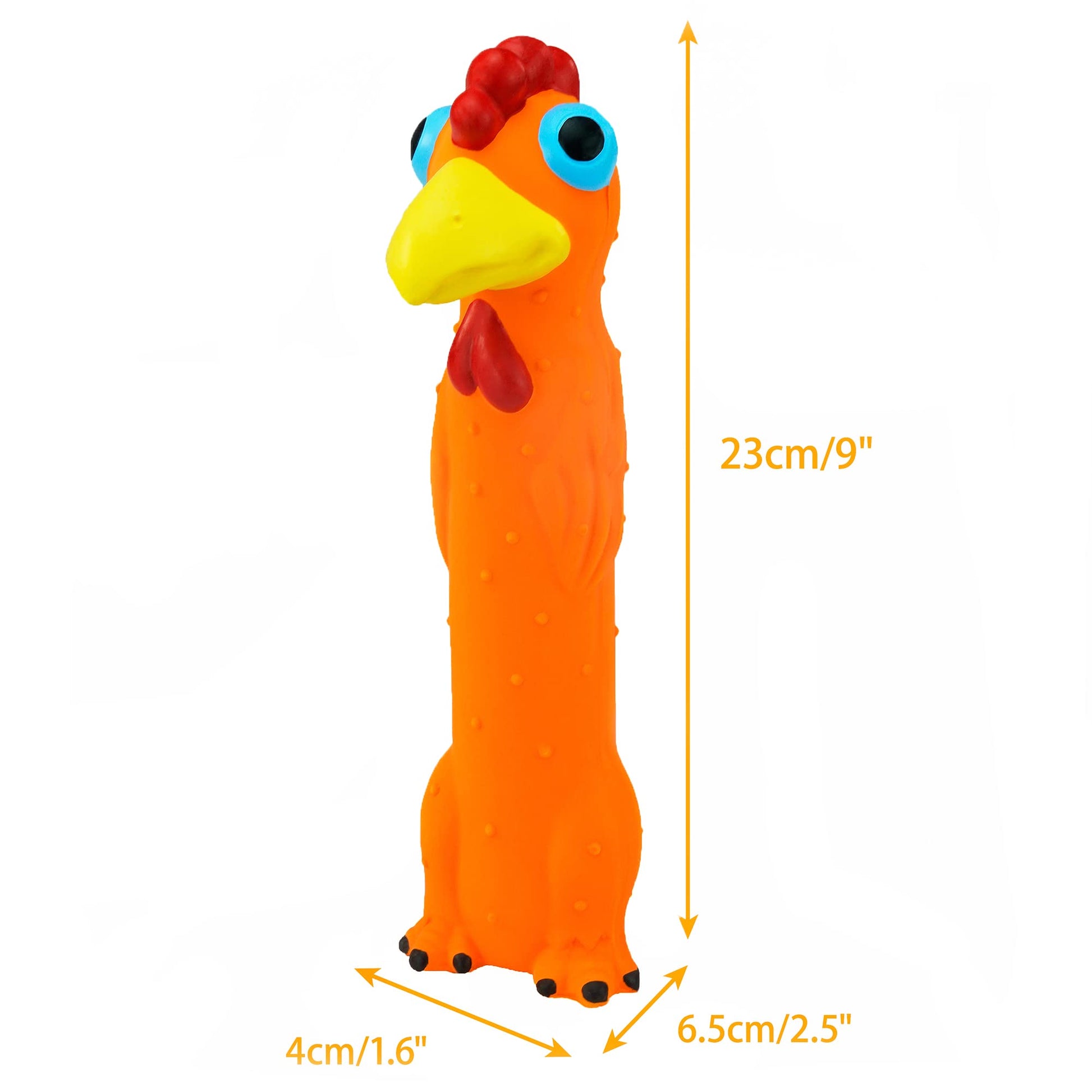 CHIWAVA 3 Pack 9" Squeaky Latex Dog Toys Standing Stick Animal Toys