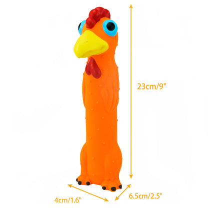 CHIWAVA 3 Pack 9" Squeaky Latex Dog Toys Standing Stick Animal Toys