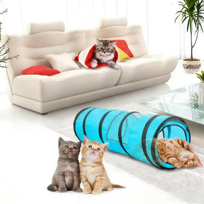 PAWISE Cat Tunnel for Indoor Cats, Collapsible Interactive Cat Toy