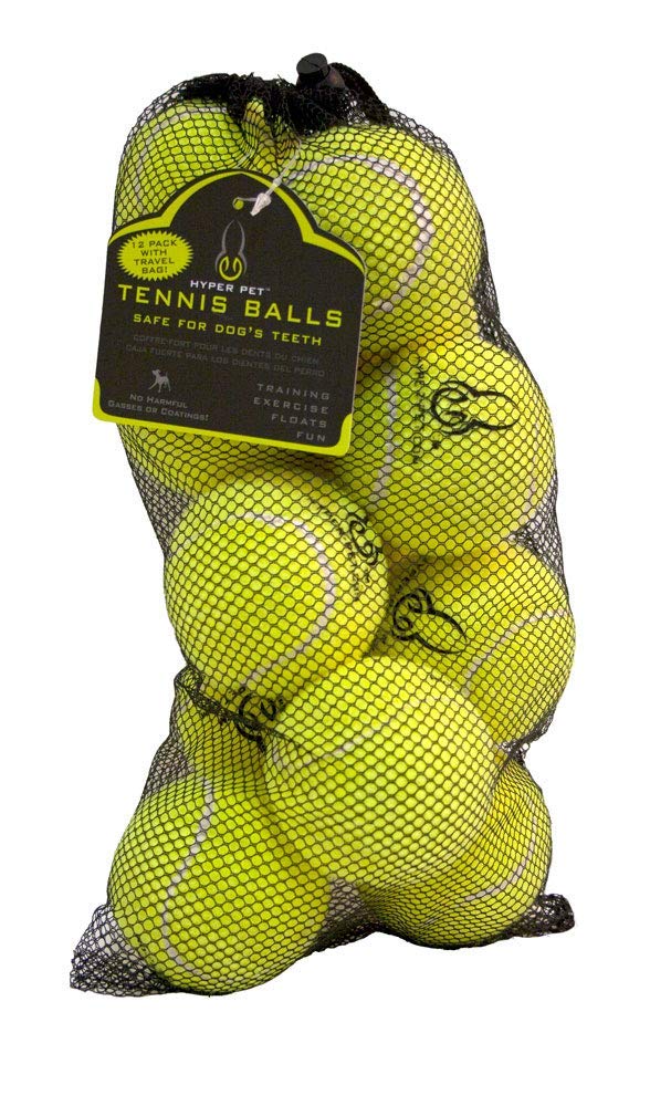 Hyper Pet Tennis Balls for Dogs 12 Pack 2.5'' Durable Non-Toxic Balls