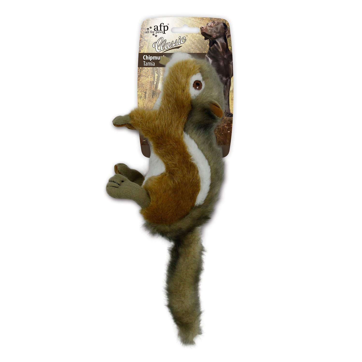 ALL FOR PAWS Dog Squeaky Toys Stuffed Animal Chipmunk Pet Plush Toys