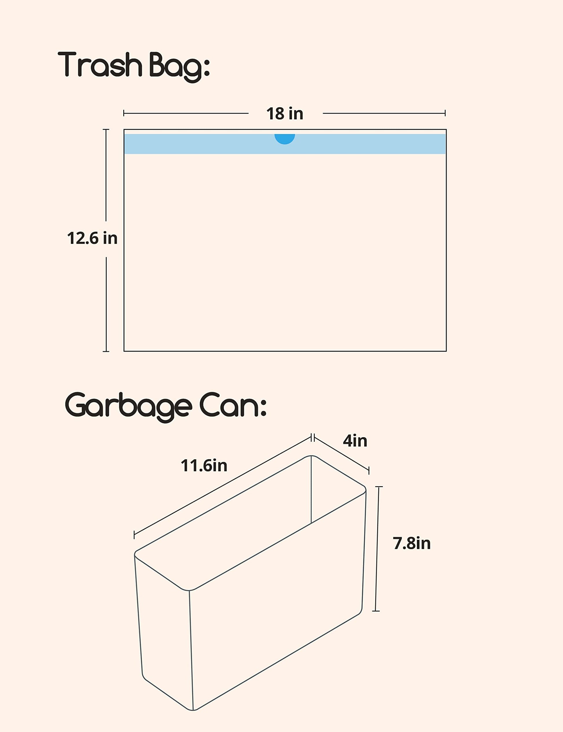 MeoWant Cat Litter Box Liners, Drawstring Receptacles Bags Box
