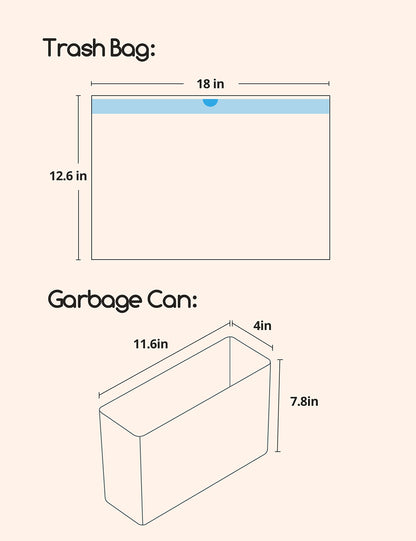 MeoWant Cat Litter Box Liners, Drawstring Receptacles Bags Box