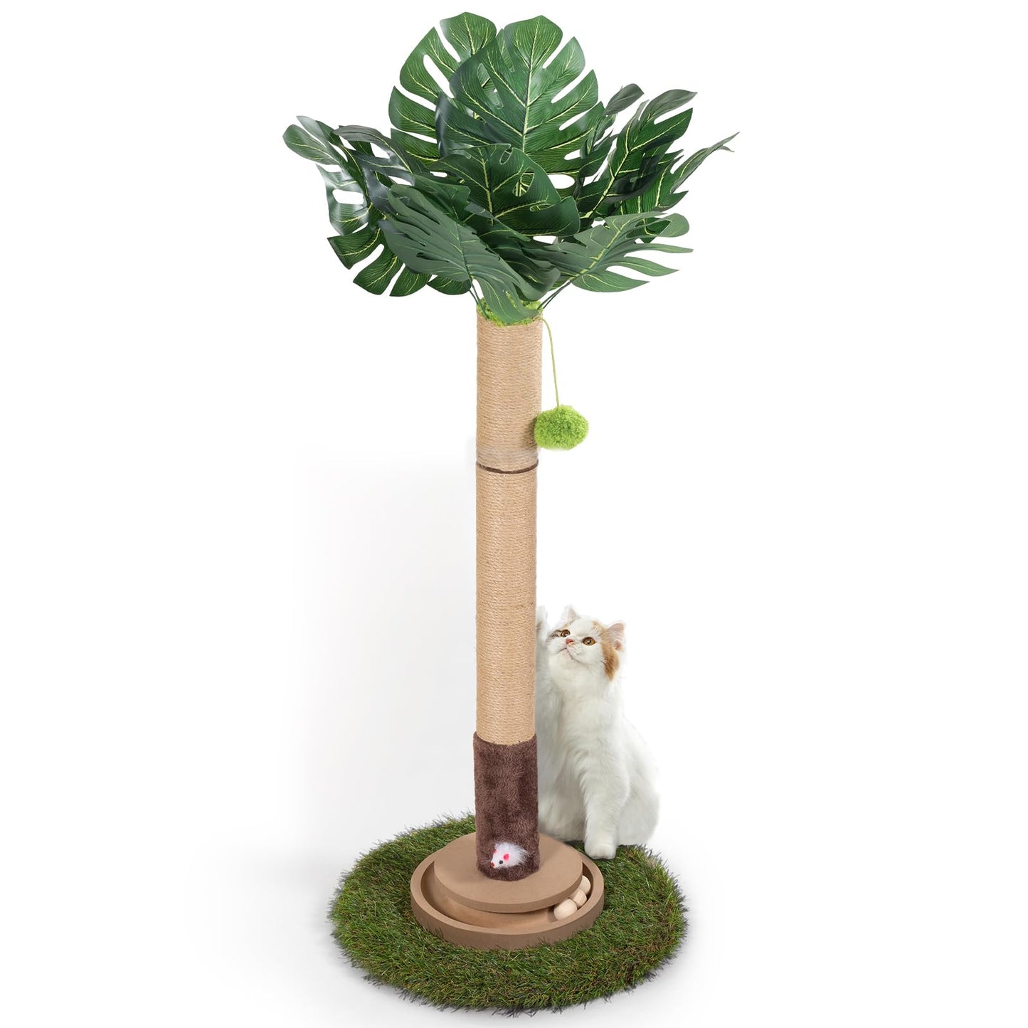 Cat Scratching Post, Tall Cat Scratcher Cat Tree Tower with Ball