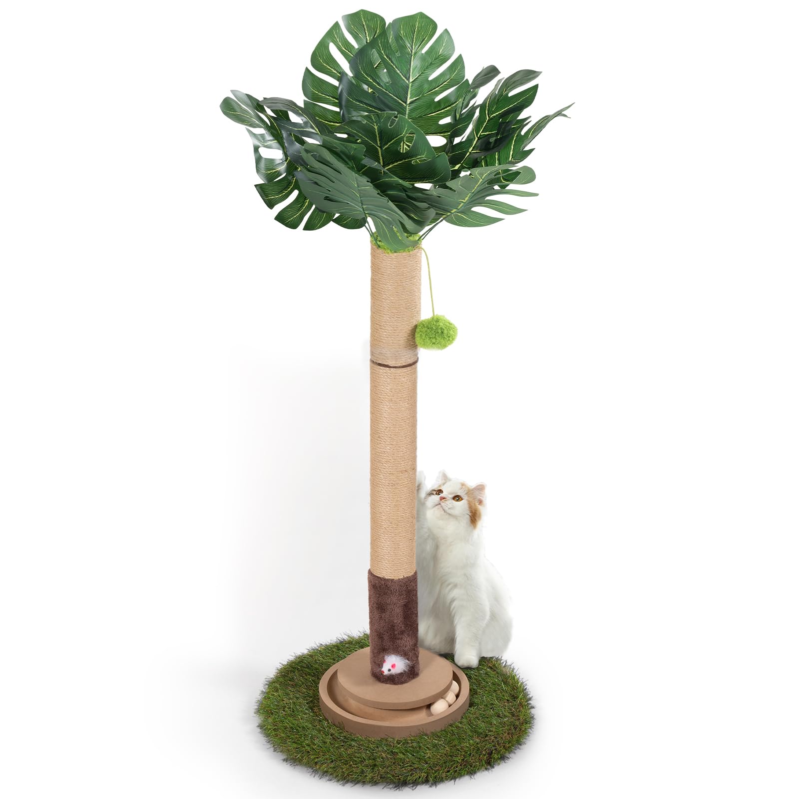 Cat Scratching Post, Tall Cat Scratcher Cat Tree Tower with Ball